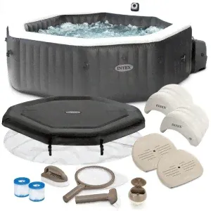 Надувной джакузи Intex 28458 201х71см Jet and Bubble Deluxe