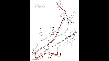 How to replace a throttle cable on jet-ski Yamaha Waverunner III 650. EU0-U7252-01-00